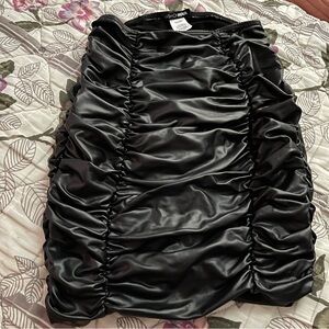 Black Ruched Skirt